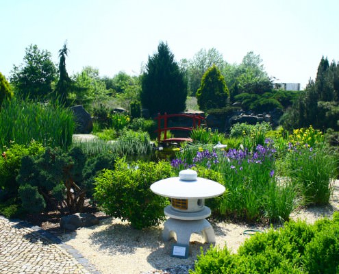 Gartenambiente mit Gartenhaus in Musterpark