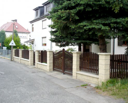 Zaun aus Hartholz im Grossraum Leipzig 2